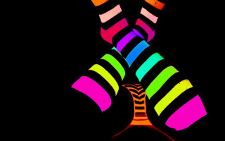 Colorful person feet up legs - fluorescent free wallpaper for desktop