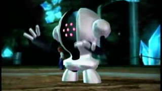 Robot night street arms outstretched - mecha free wallpaper