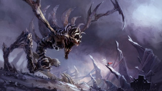 Demon attack demon forest demon - a painting of a demon free wallpaper