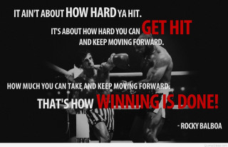 Rocky bala quote hard hit - inspirational free wallpaper