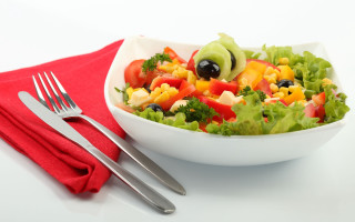 Salad fork napkin table red - a salad free wallpaper