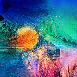 Colorful feather pattern cell phone - generative art free wallpaper for tablet