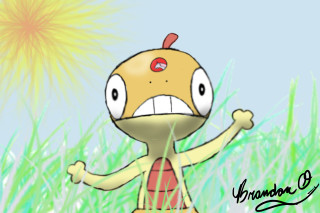 Cartoon character field grass sun - corneille free wallpaper