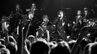 Band performing stage hands in - their hands in free wallpaper for desktop