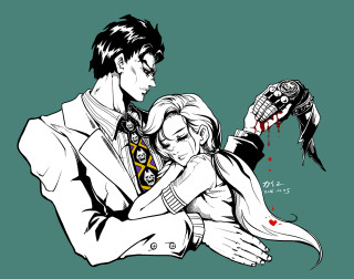 Man holding woman blood dripping - ayami kojima free wallpaper for desktop