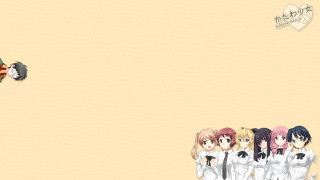 Anime characters yellow background heart - a group of anime characters free wallpaper