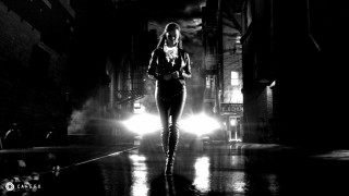 Woman alley night headlights black - photo of a woman free wallpaper