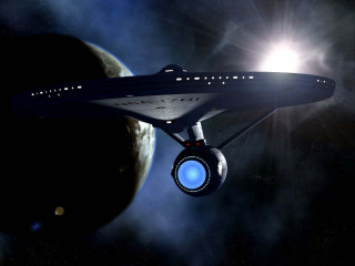 Spaceship flying sky planet sun - sci fi free wallpaper for desktop