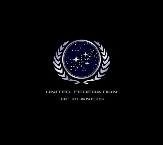 Black background blue white logo 13 - free space wallpaper for tablet