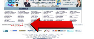 Web page red arrow pointing - a web page free wallpaper