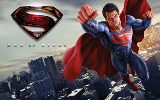 Man of steel flying city - daryush shokof free wallpaper for desktop