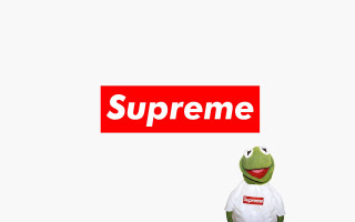 Red supreme sticker kermie sitting - supreme free wallpaper
