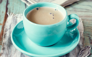 Coffee cup saucer spoon napkin - a saucer free wallpaper