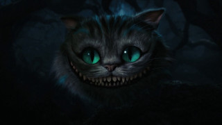 Cat glowing eyes creepy smile 4 - a creepy smile free wallpaper