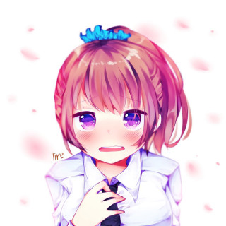 Girl tie white shirt blue - computer art free wallpaper for tablet