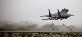 Fighter jet takeoff smoke precisionism - an airport runway free wallpaper