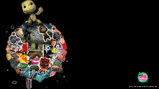 Cartoon character stickers black background - game art free wallpaper