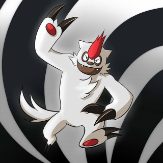 Cartoon cat red mohawk black - its head free wallpaper for tablet