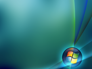 Blue green background window logo - blurry free wallpaper