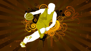 Basketball player air grungy background - a basketball player free wallpaper