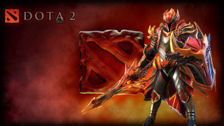 Dota2 character sword shield flames - a character free wallpaper