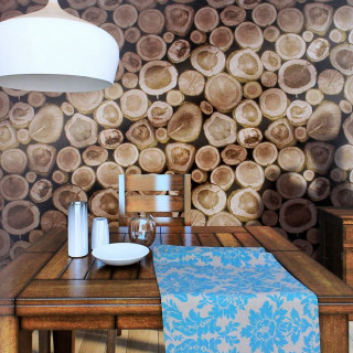 Table blue white lamp wooden - free forest wallpaper for tablet