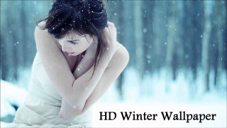 Woman white dress snow posing - didier mouron free wallpaper
