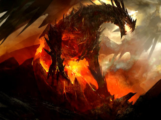 Dragon fire sky huge flames - a dragon free wallpaper for desktop