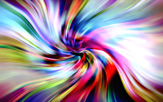 Colorful swirls abstract art glowing - vibrant color line free wallpaper