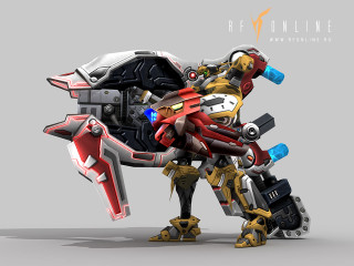 Robot holding robot gun hand - mecha free wallpaper for desktop