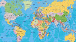 World map countries cities red 2 - a red dot free wallpaper