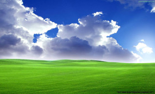 Green field blue sky clouds 4 - a green field free wallpaper for desktop