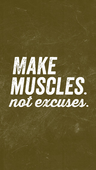 Make muscles not exercises blackboard - a white quote free wallpaper