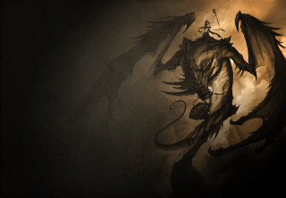 Dark dragon sword mouth demon - chris rahn free wallpaper