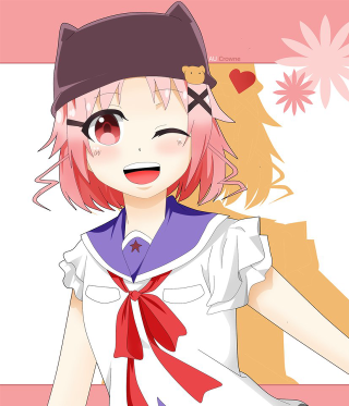 Girl pink hair hat cat - her shoulder free wallpaper for tablet