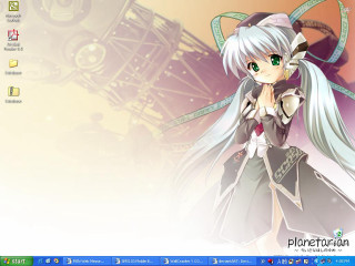 Anime girl long white hair 3 - a white wig free wallpaper