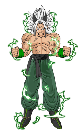 Cartoon character green white hair - hair free wallpaper