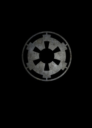 Star wars hologram grey monochrome - a white circle free wallpaper for mobile