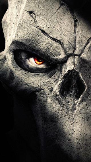 Demonic face red eyes skull - demonic free wallpaper for mobile