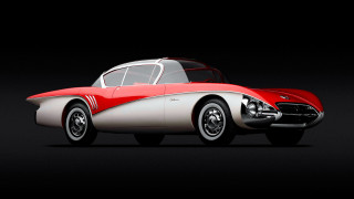 Red white car dark room 2 - matte drawing free wallpaper