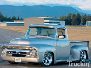 Silver truck tarmac grass trees - a silver truck free wallpaper
