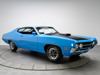 Blue muscle car circular stand - floor free wallpaper for desktop