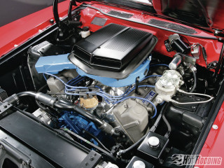 Red car engine blue hood - the hood free wallpaper for desktop