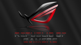 Republic of gamers red black - a logo free wallpaper for desktop