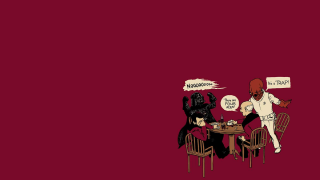 Cartoon man woman table darth - a darth vader free wallpaper