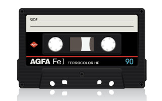 Cassette redstripe agfa fel ferrocolor - surreal design free wallpaper for desktop