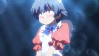 Anime cat ears blue stars - kawaii free wallpaper for desktop