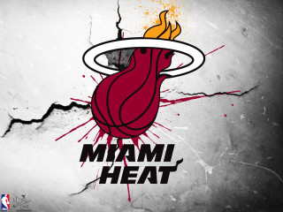 Miami heat cracked wall basketball 3 - a miami heat logo free wallpaper
