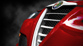 Red car grill black background - duccio free wallpaper for desktop