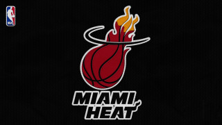 Miami heat logo black background - a basketball in the air free wallpaper